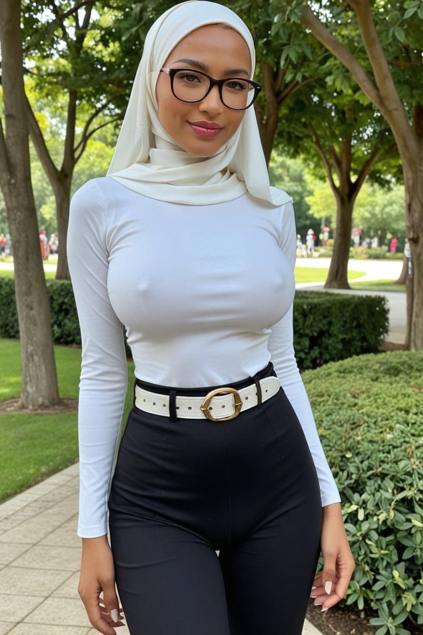 Standing, Belt, Indonesian AI Porn