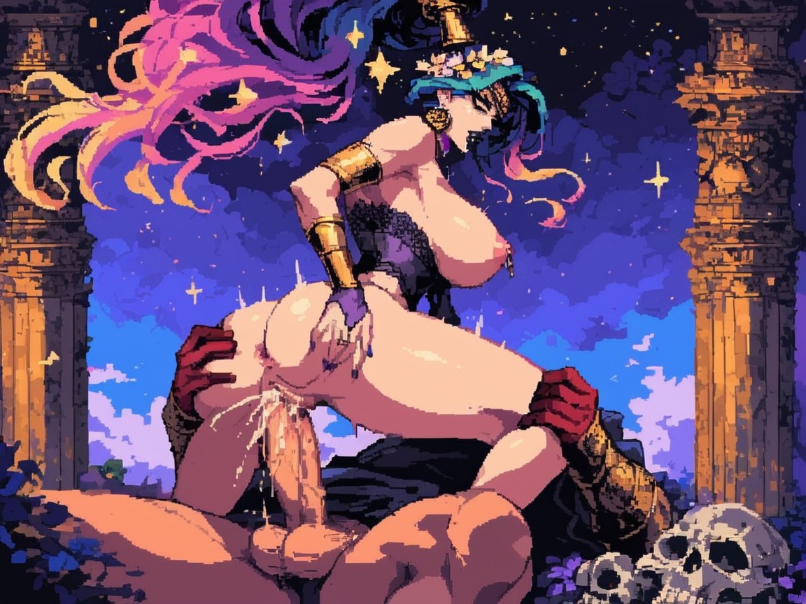 Chest Up, Gradient Hair, Cumshot AI Porn