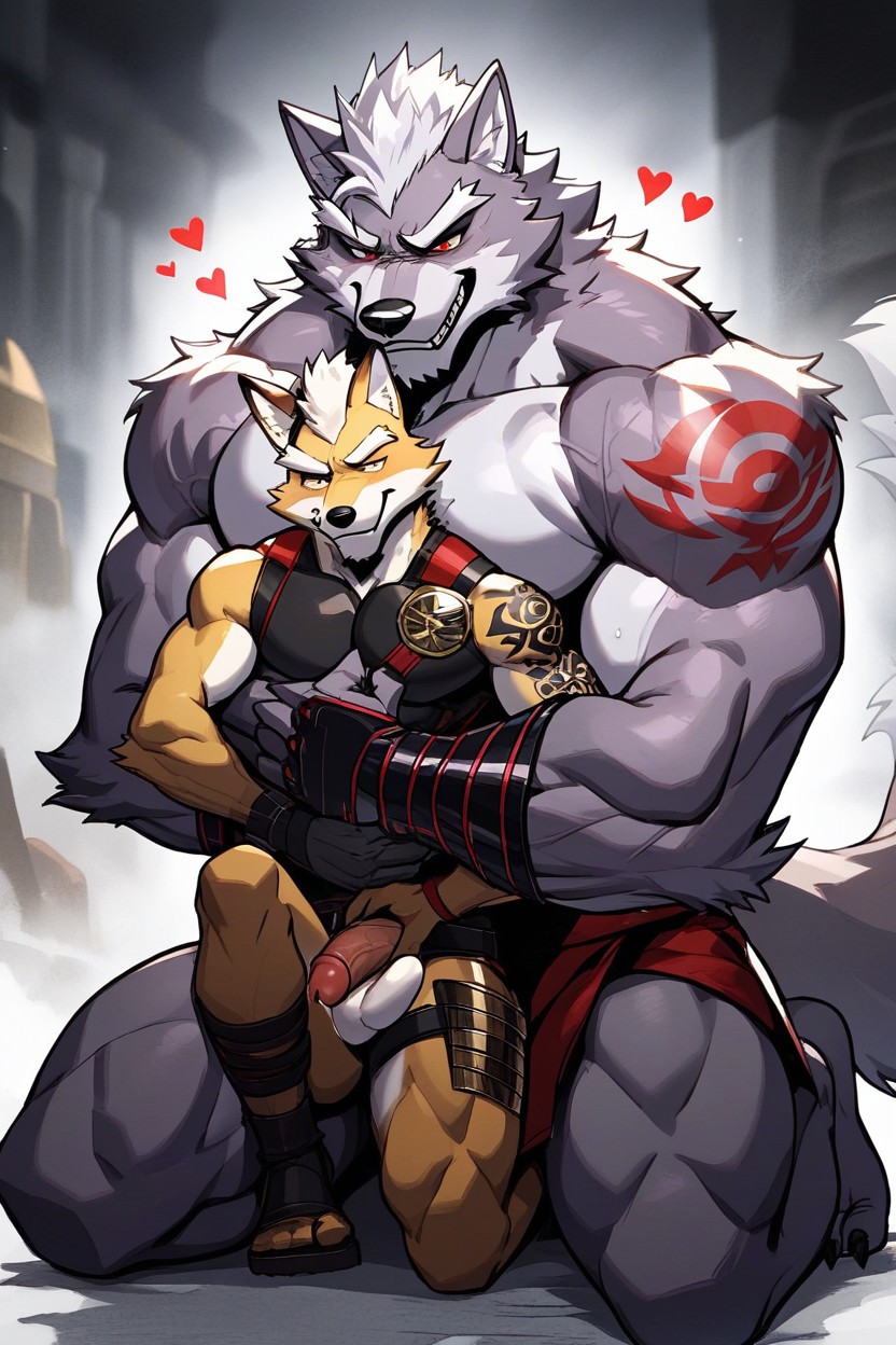Full Body, Hearts, Spartan Furry AI Porn