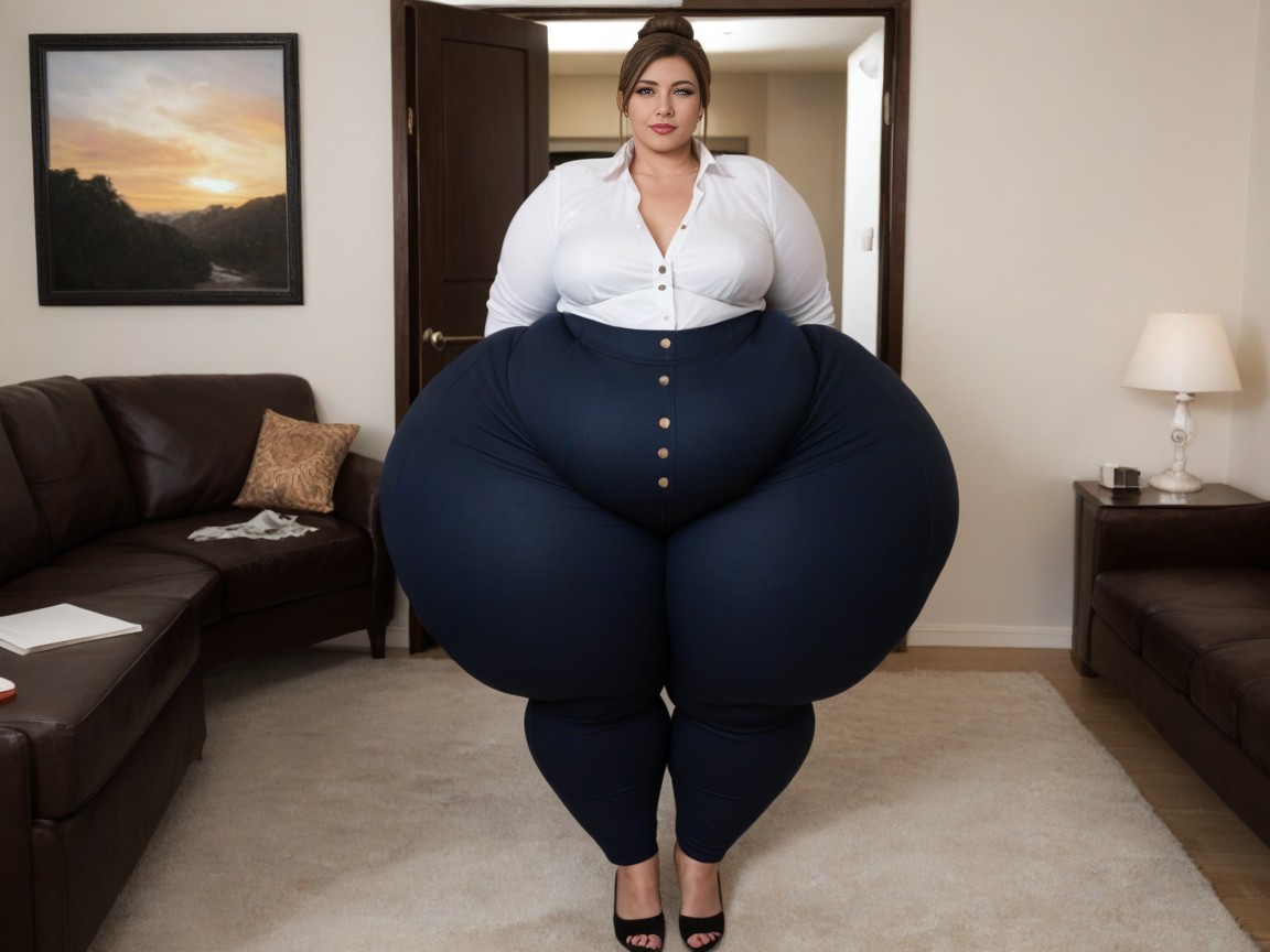Ultra Fat Hips And Legs, Massive Hips, Full Body AI Porn