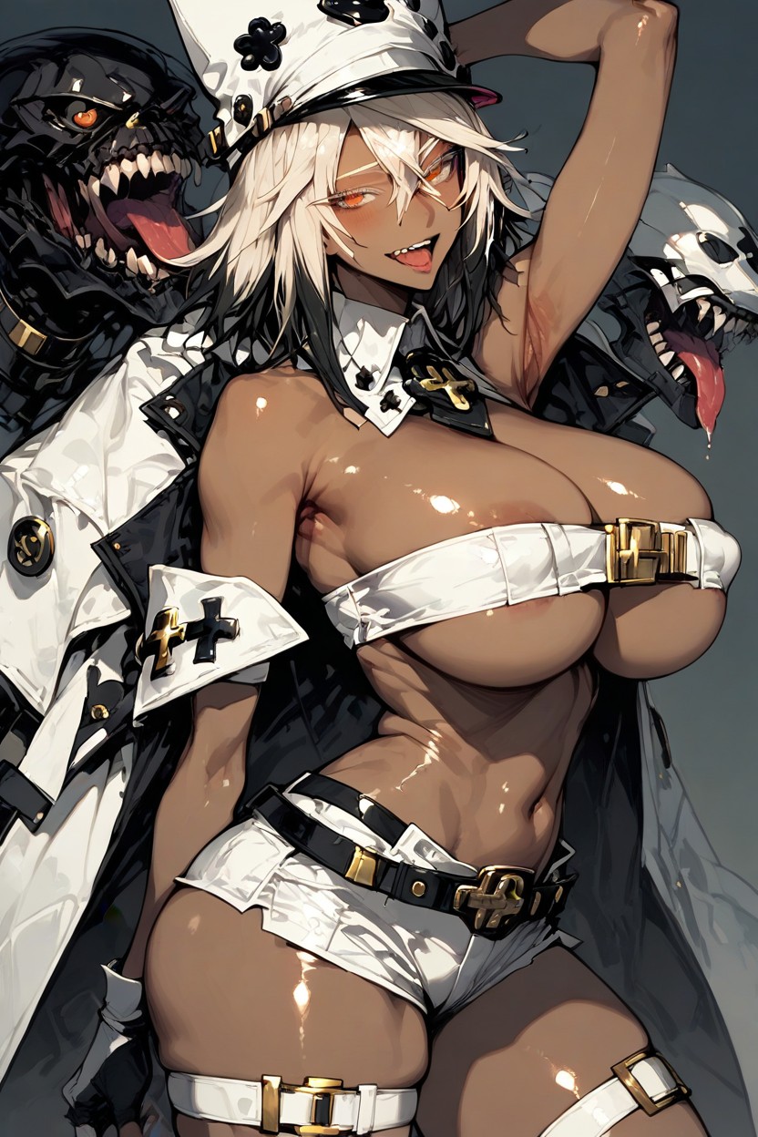 Armpit, Dark Skin, Looking At Viewer Hentai IA