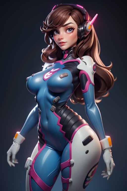 Blushing, Hourglass Figure, Perfect Skin Hentai AI Porn