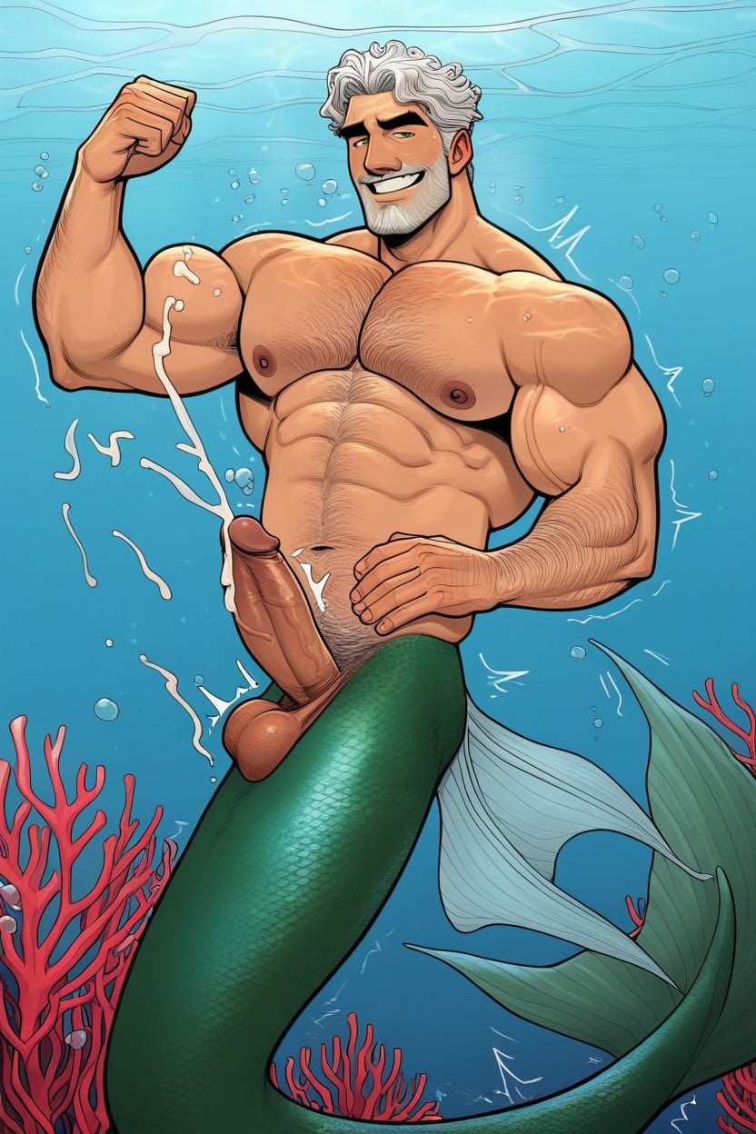 Greek, Floating, Very Muscular AI Gay Porn