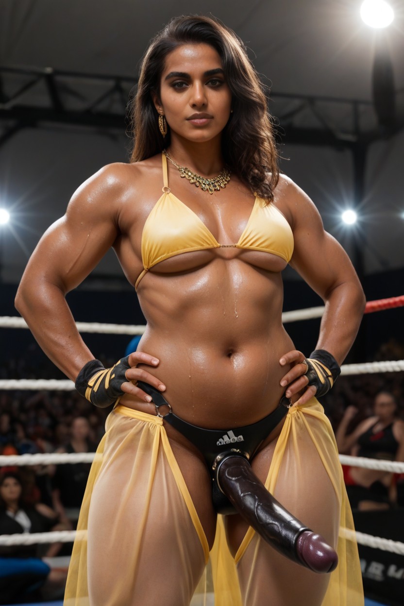Wet Skin, Kneepads, Chubby Indian AI Porn