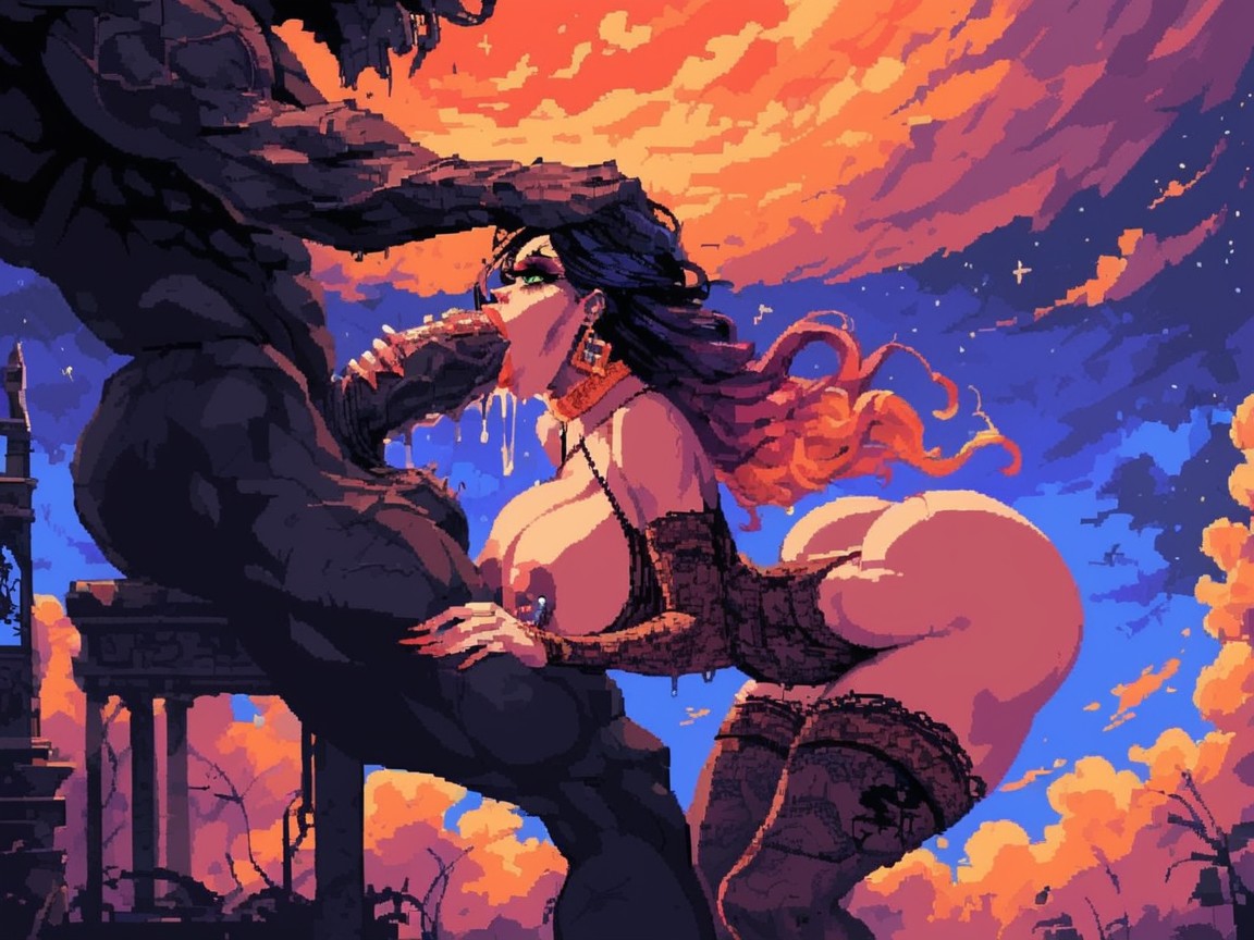 Extremely Big Cloud, Orgasm, Holding Cock Porno IA