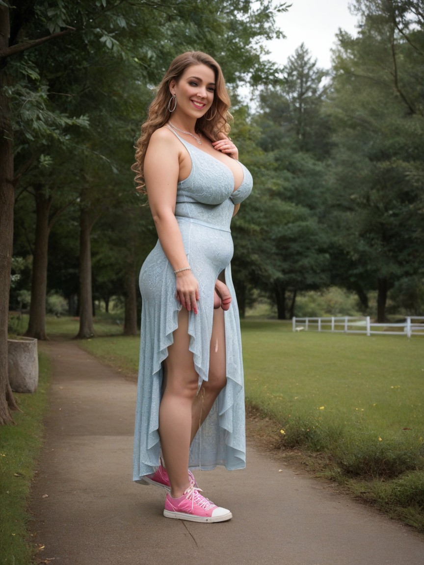 Round Ass, Silver Big Necklace, Evil Grin Face Porno IA transsexuelle