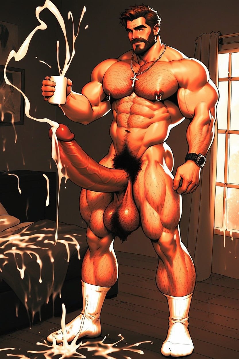 18+, Wristwatch, Oversized Hyper Gigantic Penis AI Gay Porn