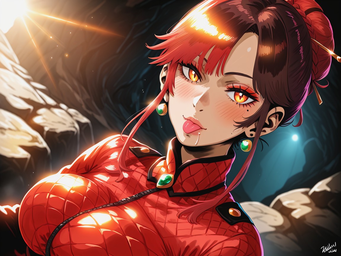 Rocky Outcrop, Modern Setting, Pale Light Makeup Hentai AI Porn