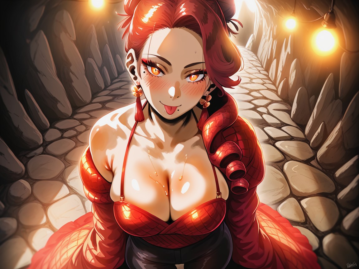 Latina, Long Breast Width, Close Up Hentai AI Porn