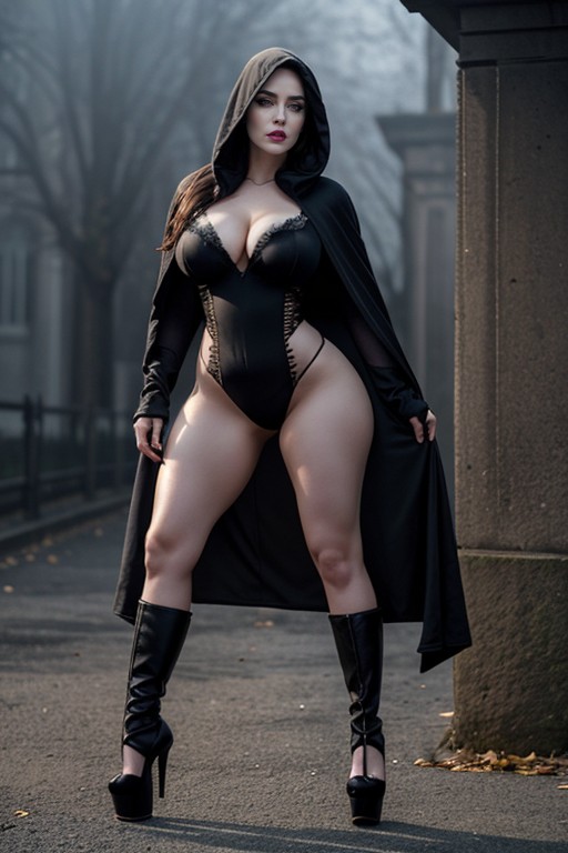 Puffy Lips, Cosplay, Witch Silk AI Porn