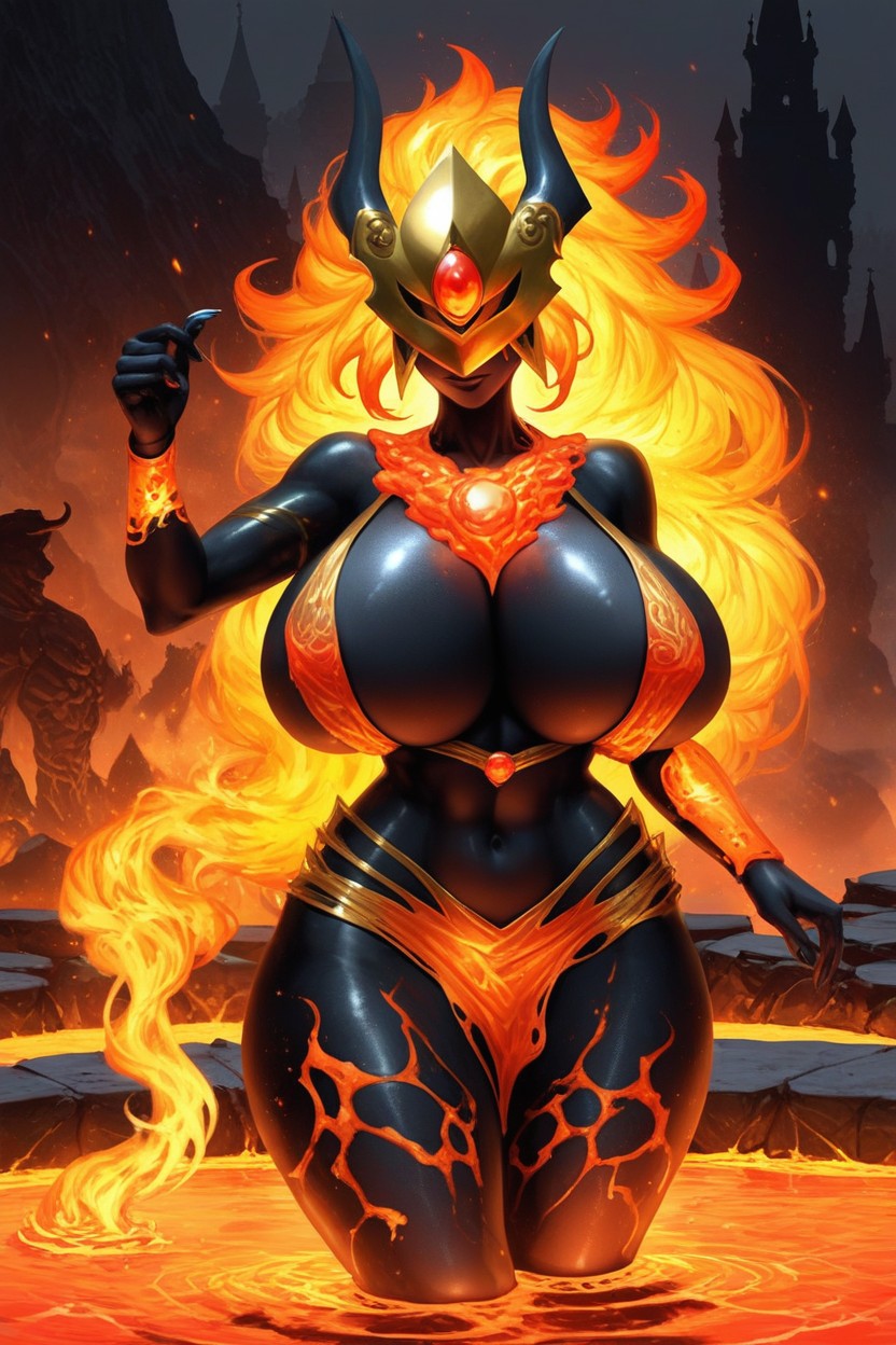 Long Hair, Lava Pool, Mega Absol From Pokmon Porno latina IA
