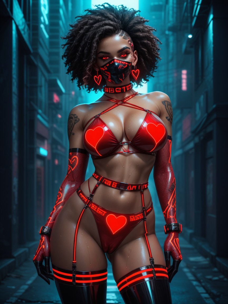 Green Glowing Eyes, In Her S, Dark Light AI Porn
