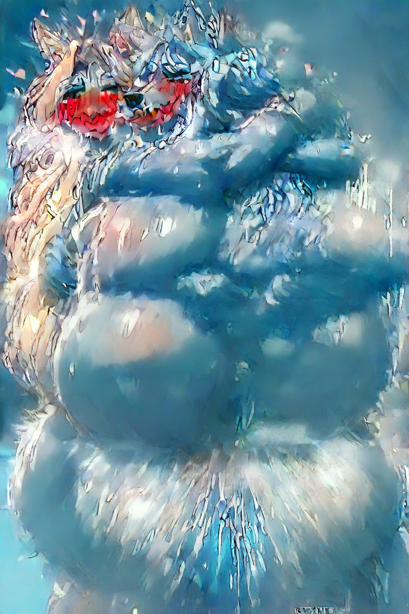Naked, Gigantesque, Her Legs Wrapped Around His Waist Porno IA Furry