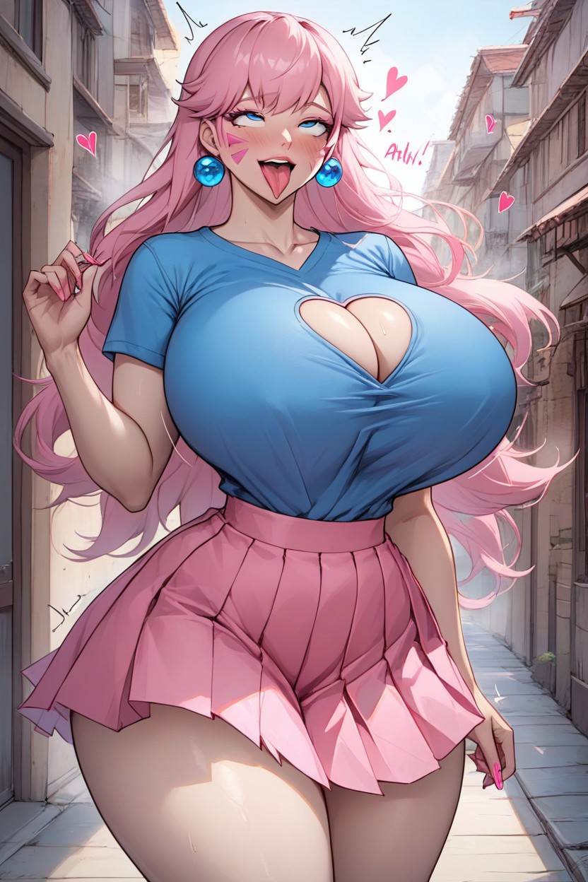 Smile, Rounded Breats, Very Big Ass Hentai AI Porn