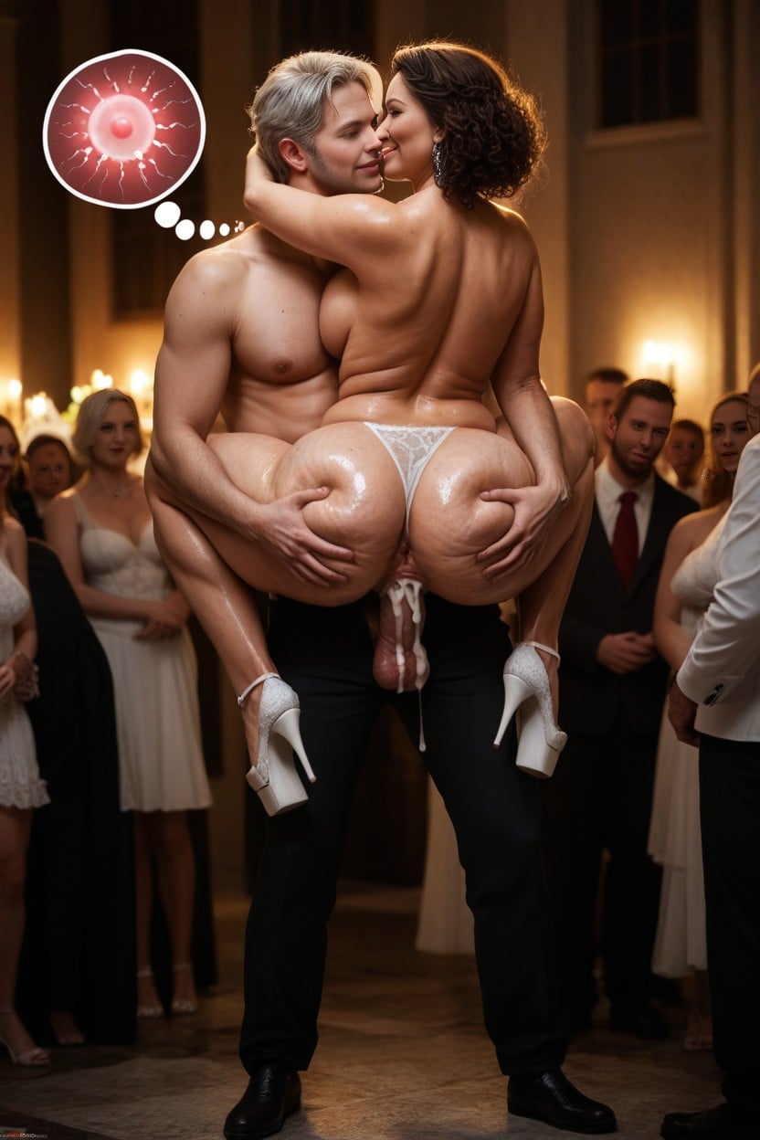 Greying Hair, Wedding Veil, Aged Skin MILF AI Porn