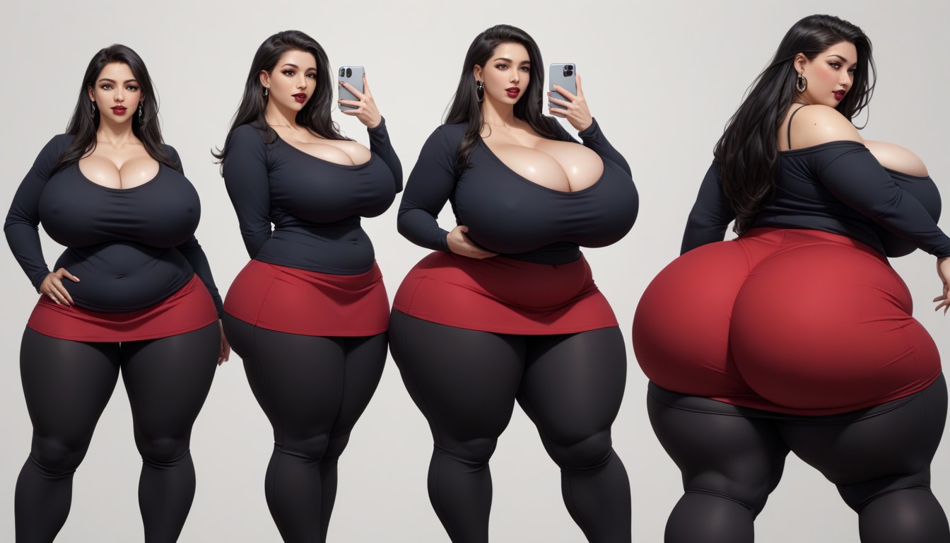 The Most Perfect Face, Gothic, Hyper Ultra Mega Fat Ass BBW AI Porn
