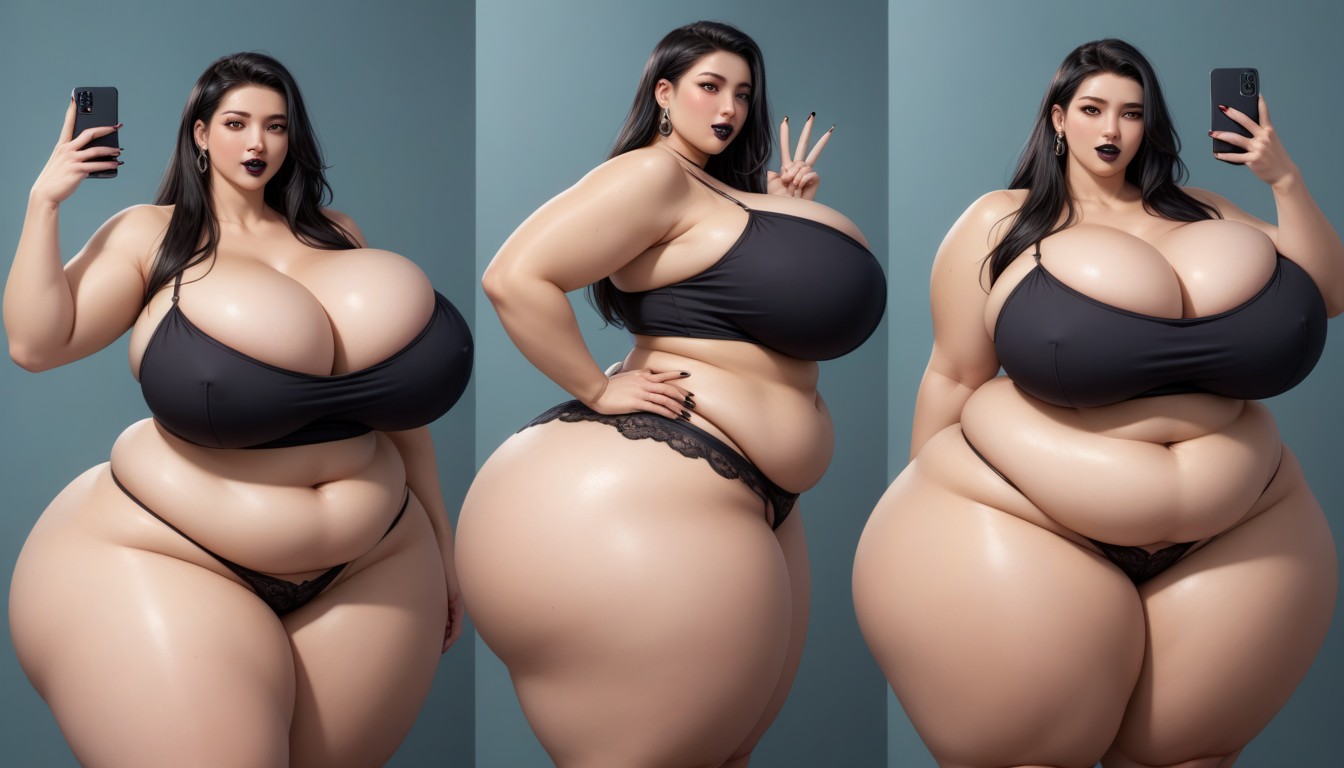 Expansión De Senos, Hyper Fat Thick Curvy Fuller Figured Asian American College Woman, Escote Porno BBW IA