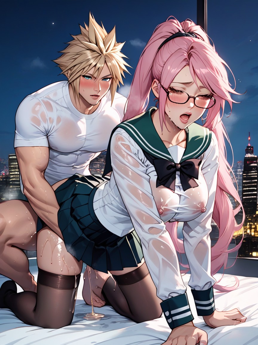 Extreme Bending Over, Fucked By Man, Erect Nipples Hentai AI Porn