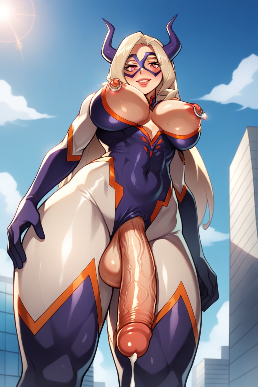 Futanari, Blonde Hair, Muscular Hentai AI Porn