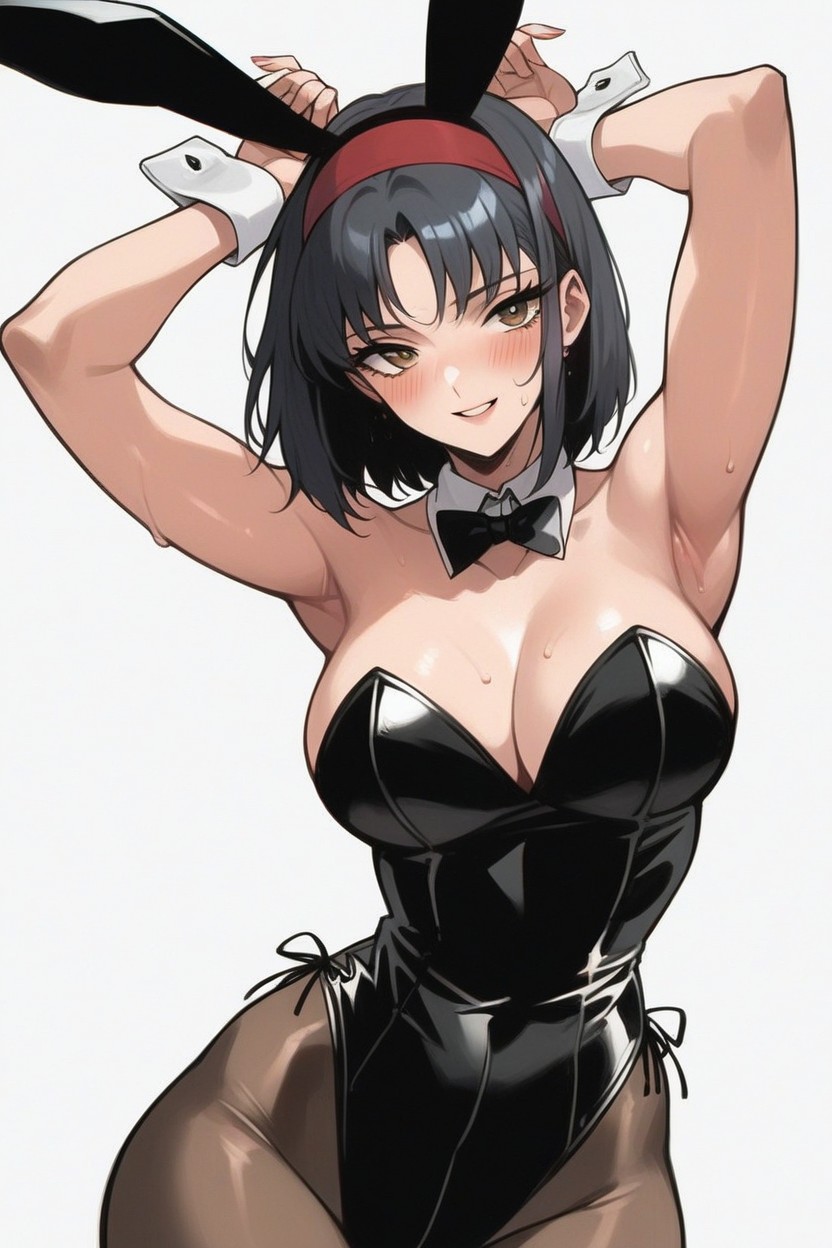 Shy, Arms Up, Hips In Frame Hentai IA