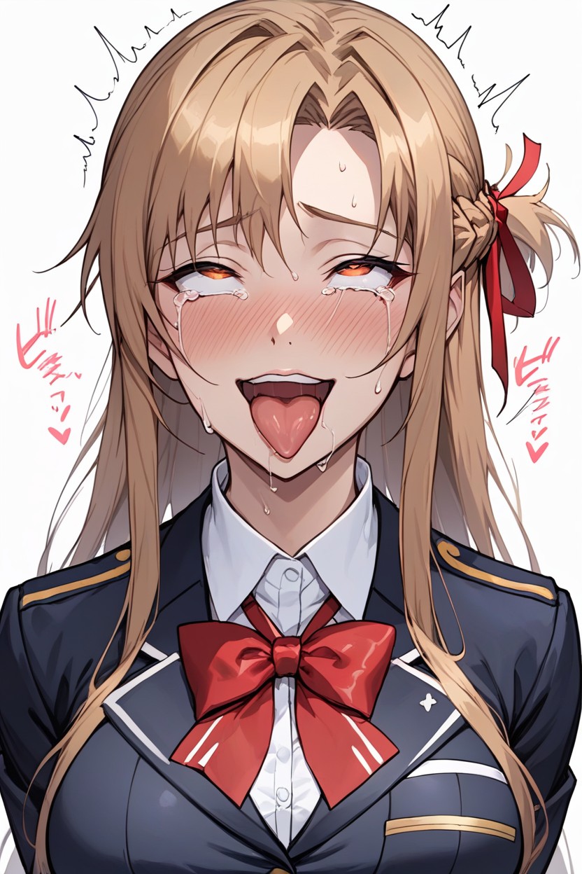Bust Shot, Navy Blazer, Shaking Hentai AI Porn