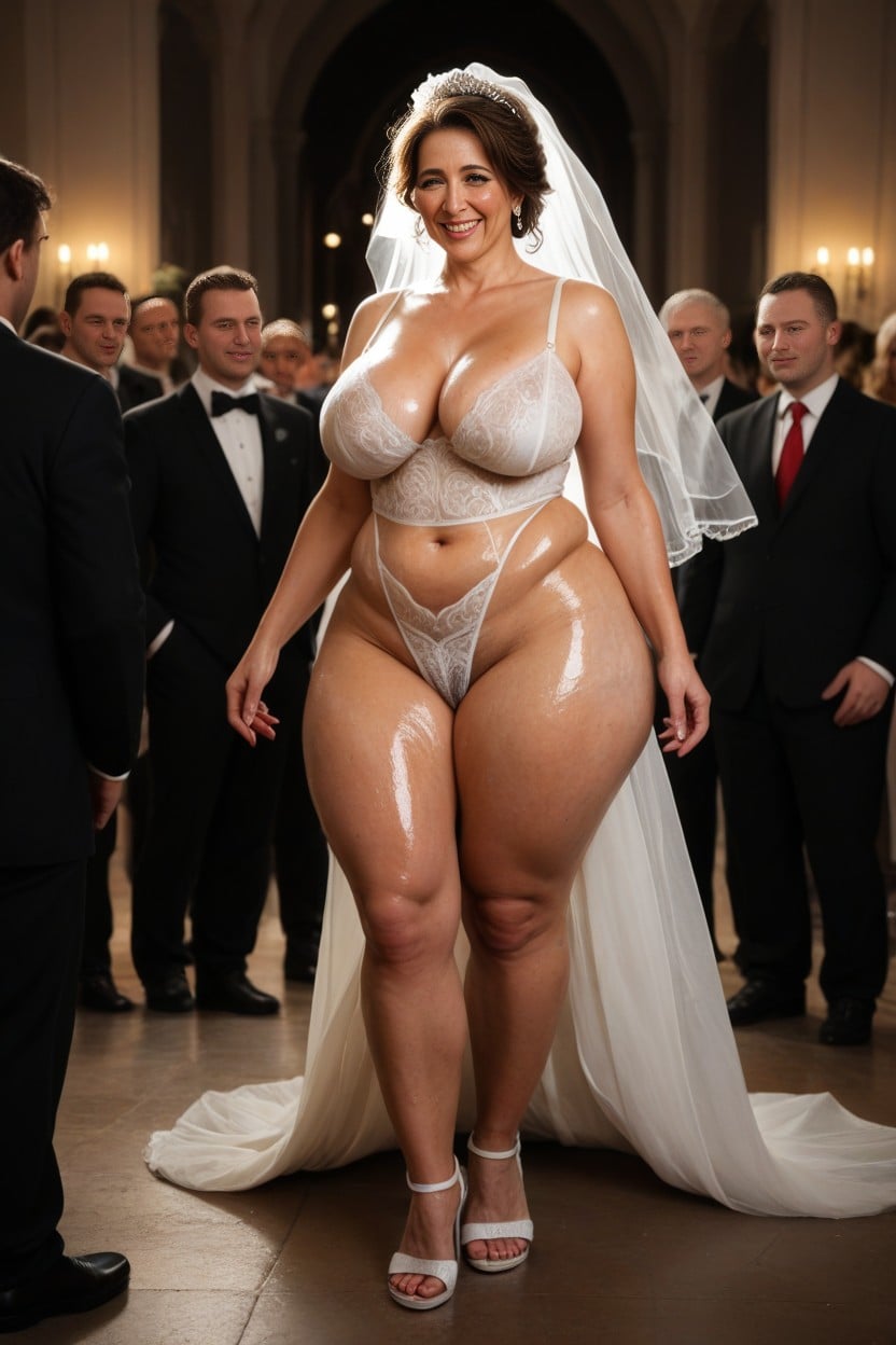 Greying Hair, Sweaty, Thick Thighs MILF AI Porn