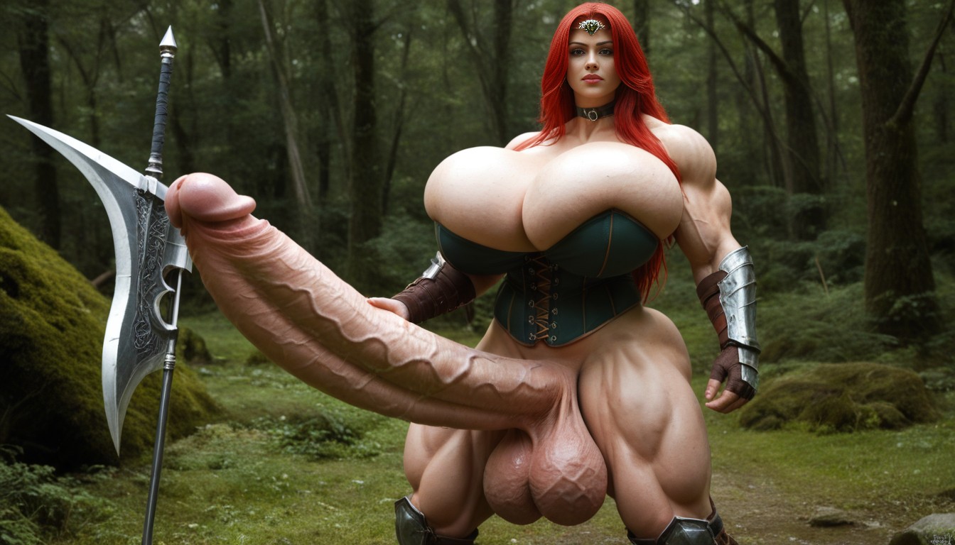 Hourglass Figure, Armure, Absurdly Veiny Massive Muscles Porno IA transsexuelle