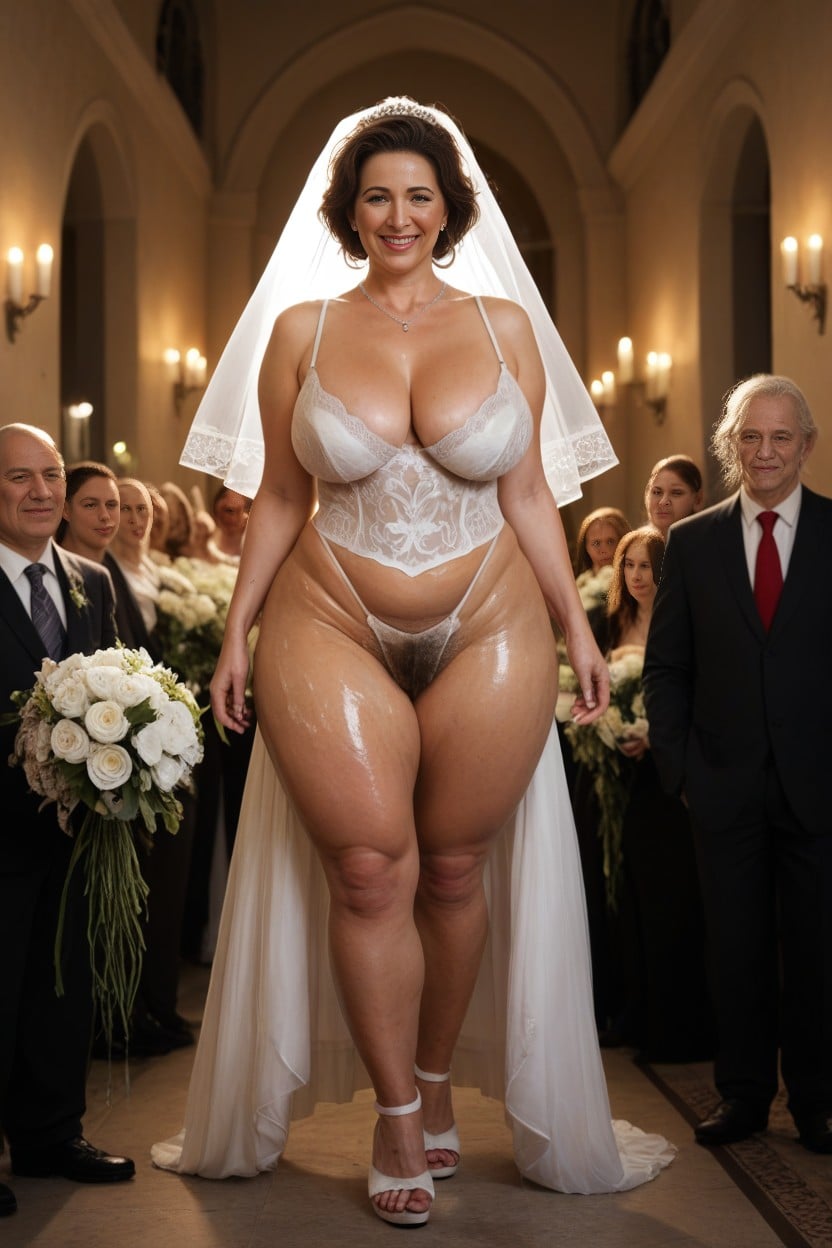 Thick Thighs, Oil, Jewish MILF AI Porn