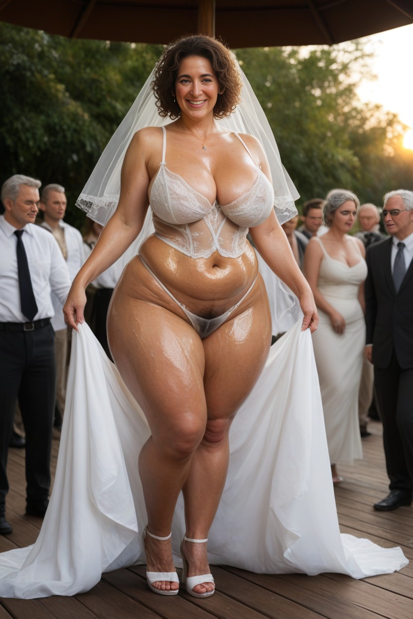 Wedding Dress, Ssbbw, Old Woman MILF AI Porn