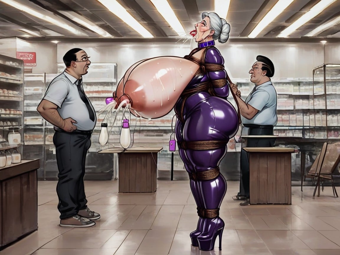 Purple Pants, Milk Machine, Waist Shot AI Porn