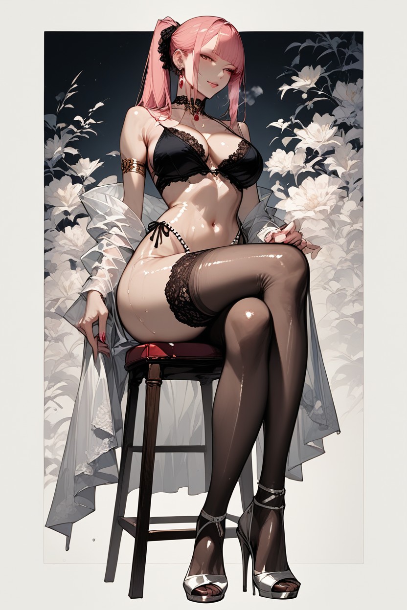 Thigh Gap, Looking Back At Viewer, Curvaceous Hentai IA
