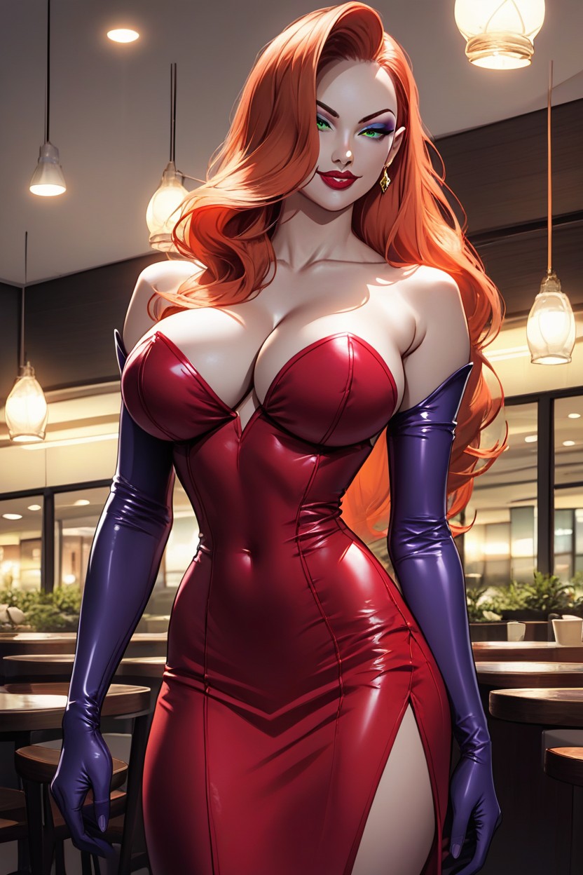 Ginger Hair, Model, Restaurant Hentai AI Porn