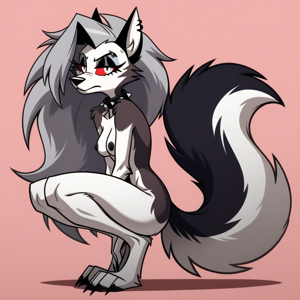 Shorter, Squatting, Helluva Boss Animation Furry AI Porn