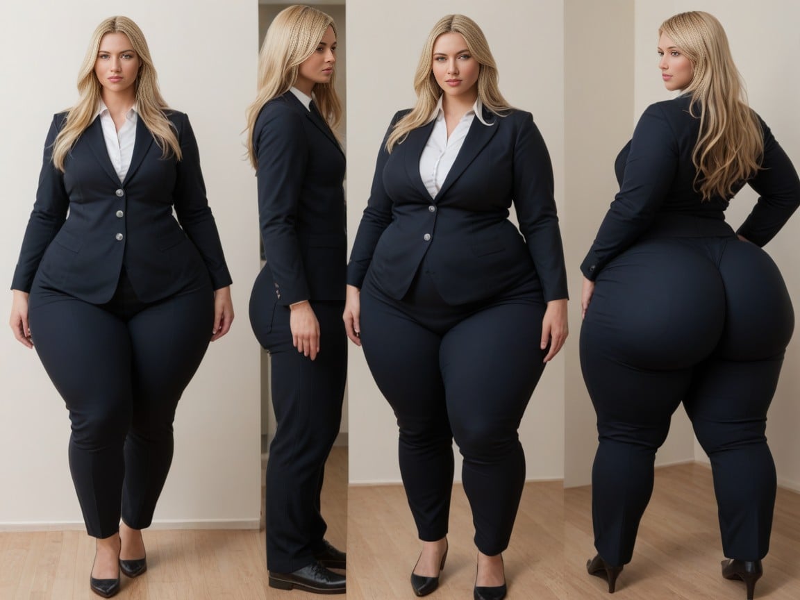 Giant Hips, Too Fat To Move, Side View AI Porn