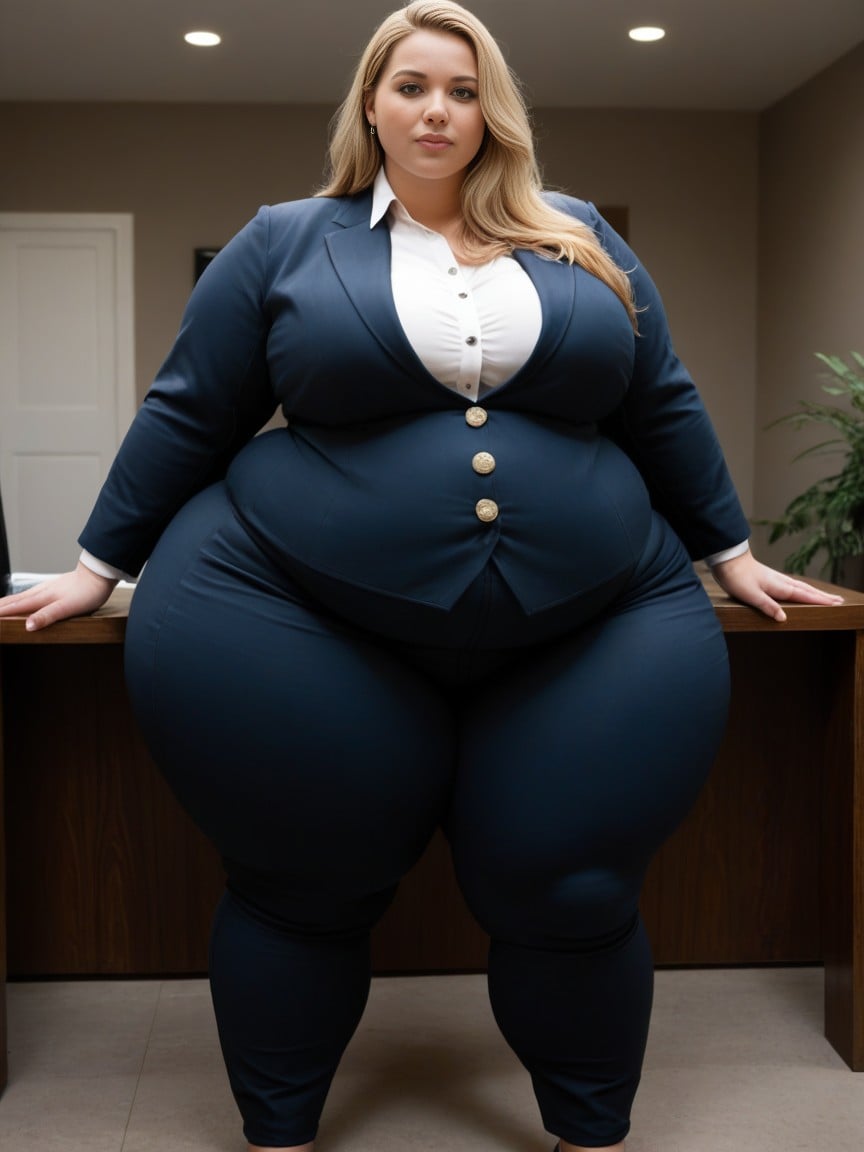 Hyper Realistic, Bigger Hips, Office Shirt AI Porn