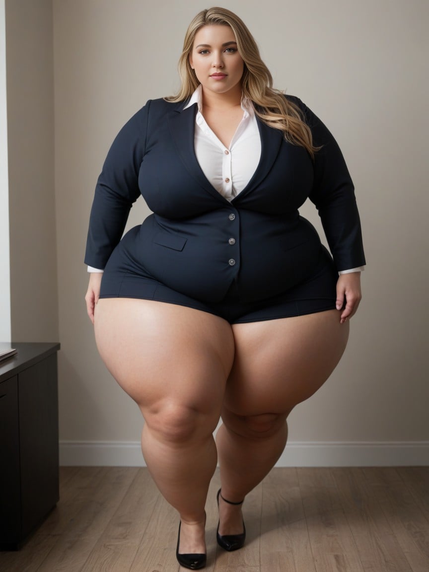 Ssbbw Massive, Massive Hips, Too Fat To Move AI Porn