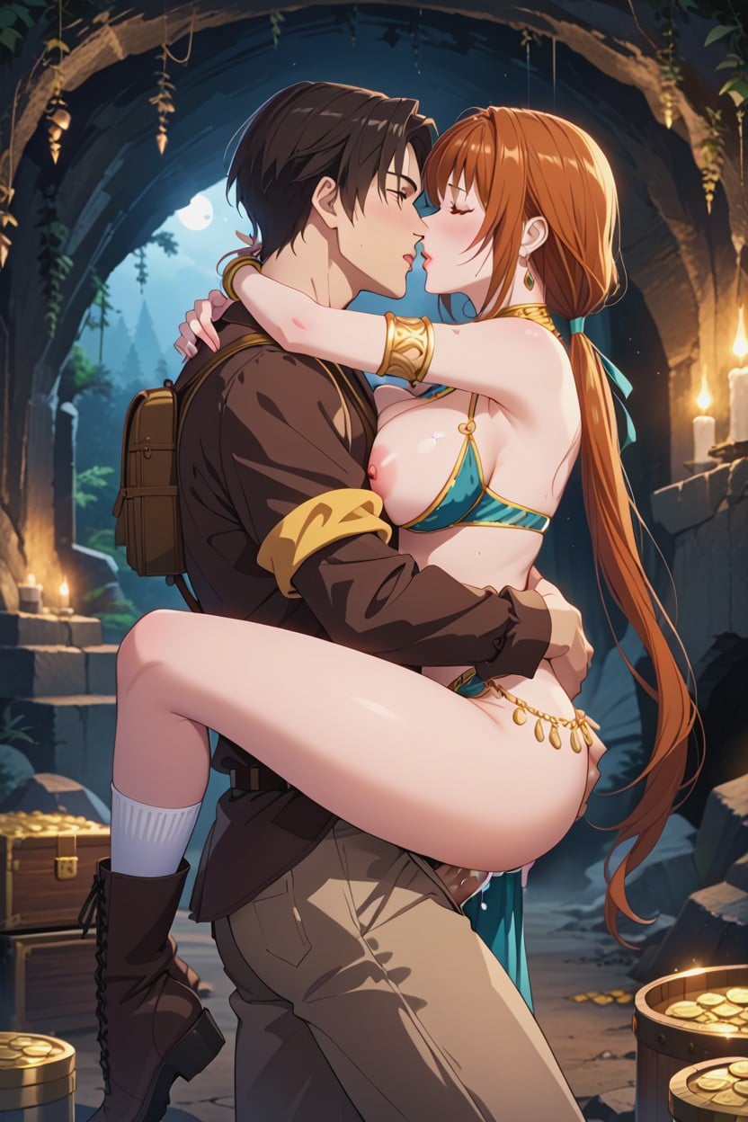 25+, Male Wearing Black Boots And White Socks, Dimly Lit Hentai AI Porn