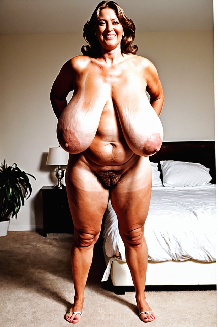 Extremely Saggy Breasts, Saggy Tits, Full Body AI Porn