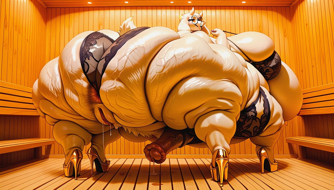 Thick Legs, Massive Ass, Pussy Dripping Furry AI Porn