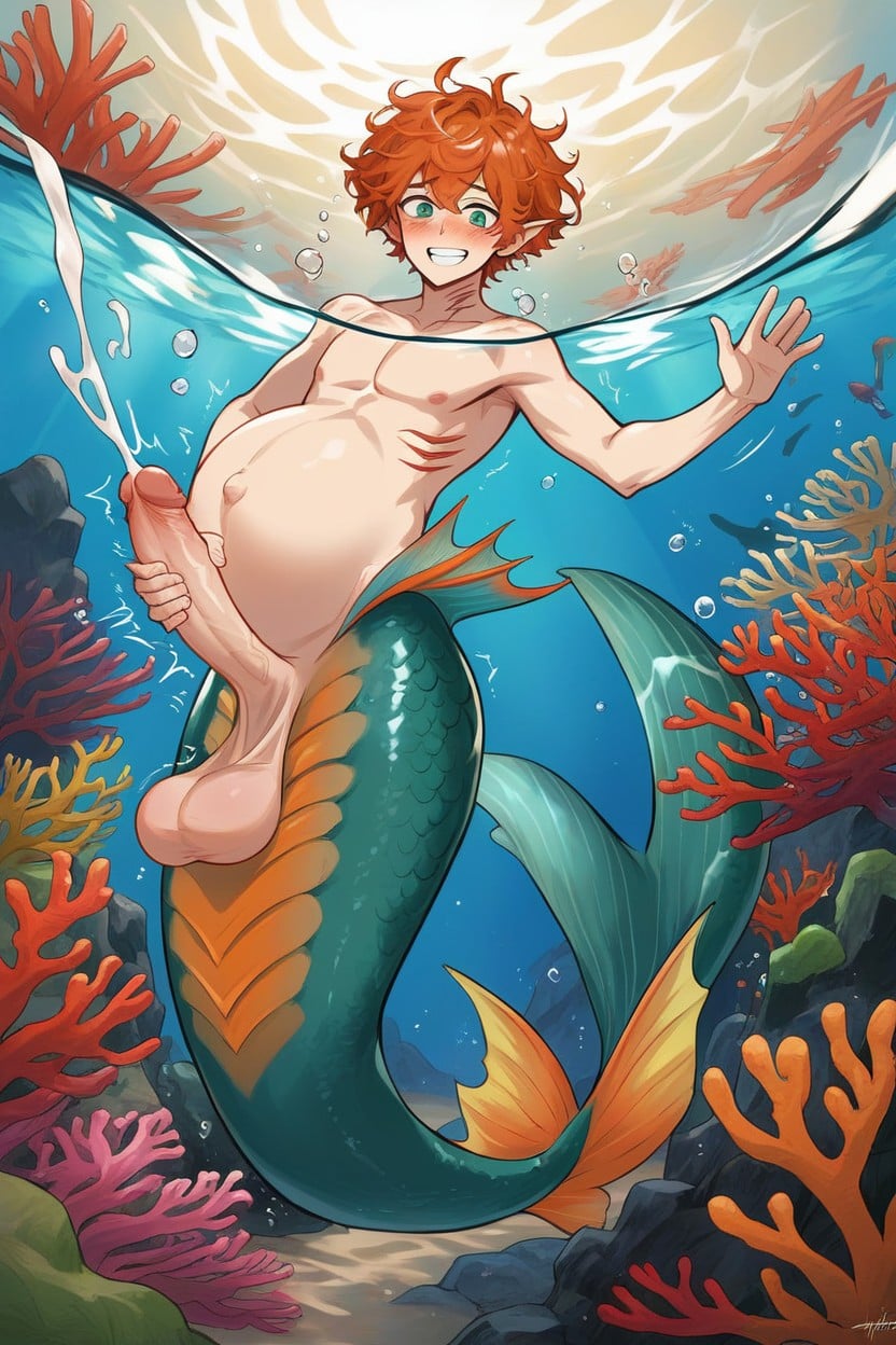 Diving In The Ocean, Big Cock, Jerking Porno IA Gay