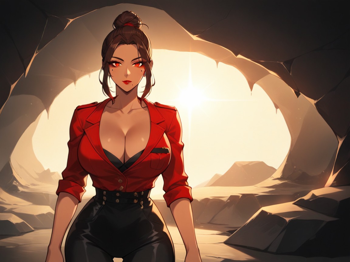 Tall Red Snake Skin Boots, Nsfw, 1 Person Hentai AI Porn