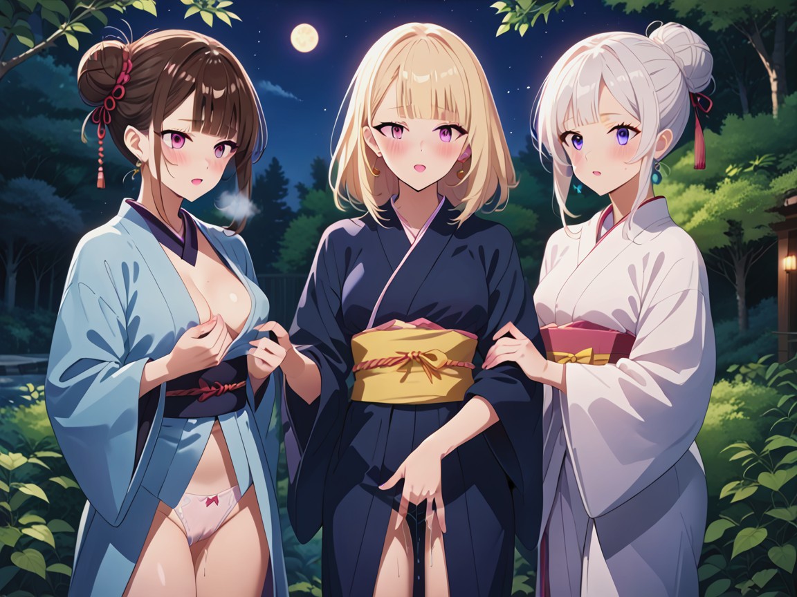 Blunt Bangs, In The Bushes, Fingering Pussy Hentai AI Porn
