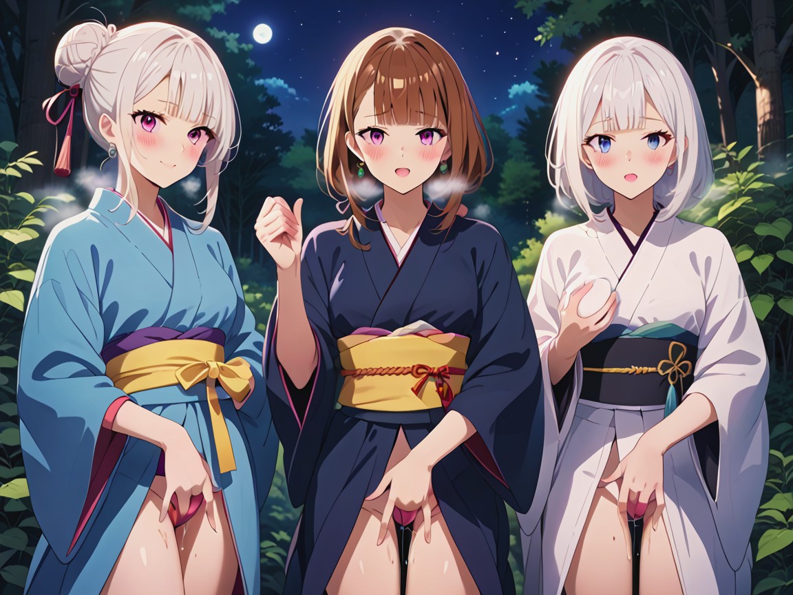 Women, Women, Men Hentai AI Porn