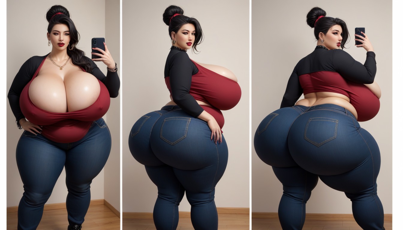 Mega Engorged So Much More Hyper Fatter Engorged Hyper Mega Breasts And Fat Ass, Breast Expansion, Hyper Ultra Mega Fat Ass BBW AI Porn