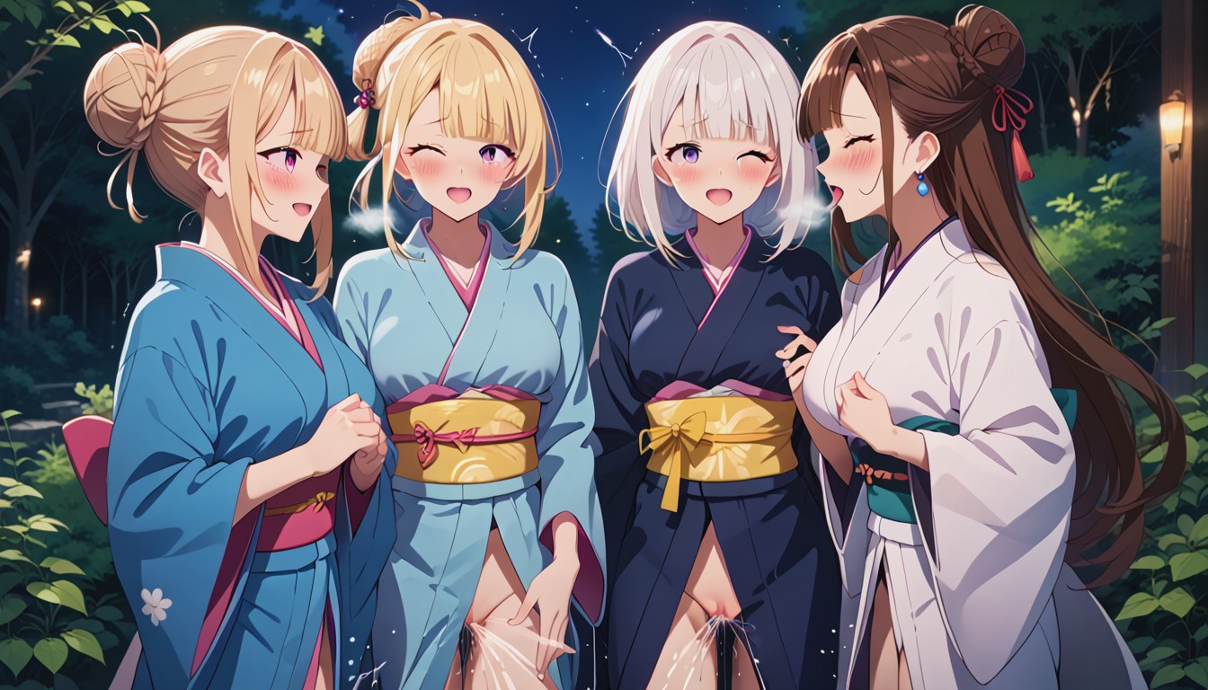 Perfect Thumb And Four Fingers, Fair Skin, In The Bushes Hentai AI Porn