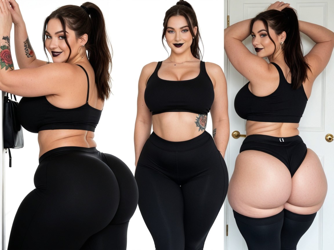 Rear View, Massive Thighs, Extra Thick AI Porn