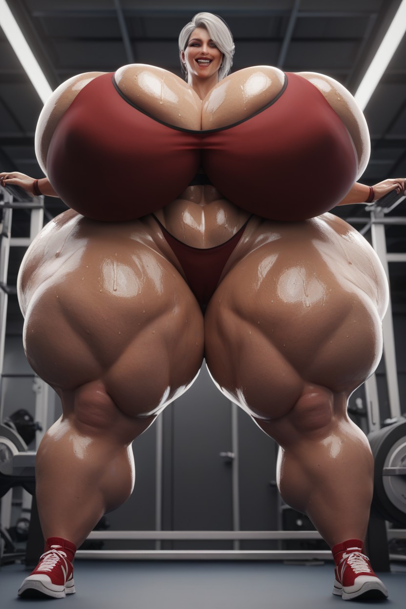 Sweaty Ass, Smiling, Front View Hentai AI Porn