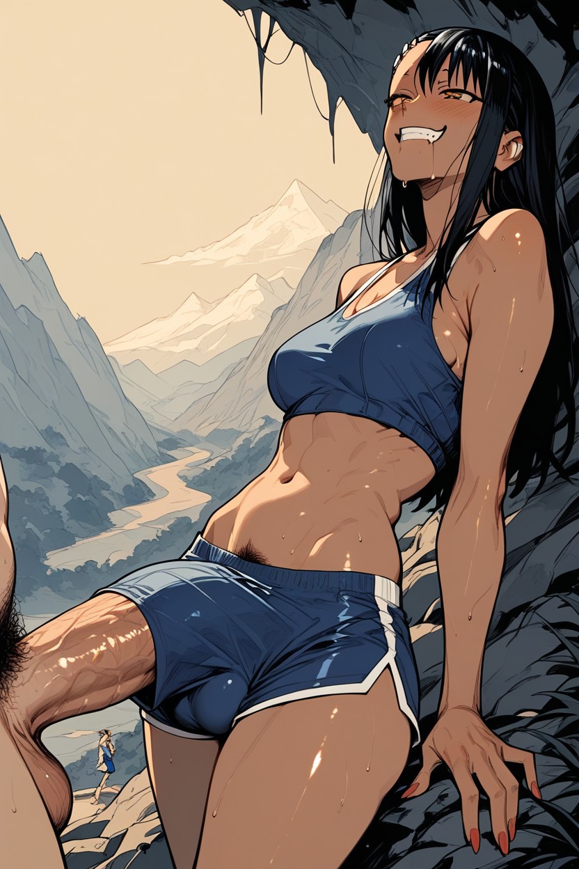 Blue Shorts, Hiking Clothes, Couple Hentai AI Porn