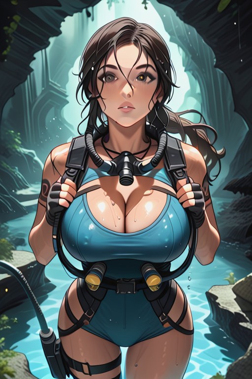 Lean, Massive Breast, Cleavage Hentai AI Porn