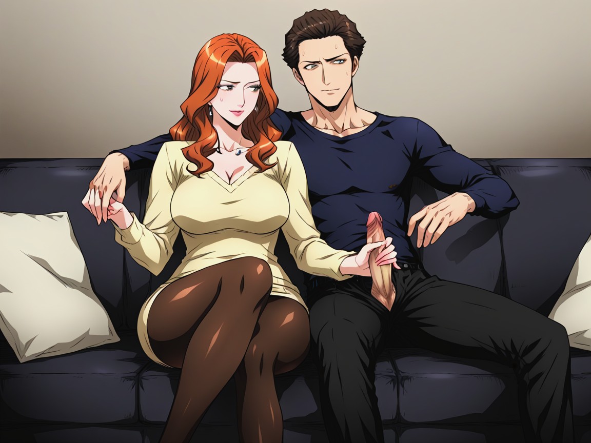 One Woman, Submissive Male, Woman With Green Eyes Hentai AI Porn